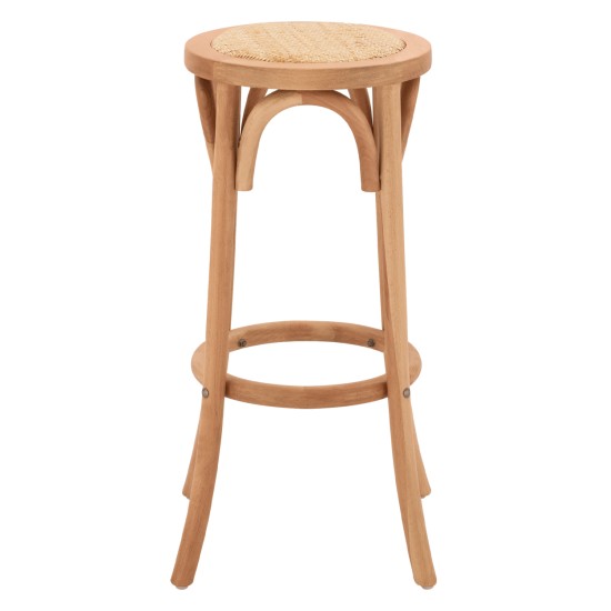 ΣΚΑΜΠΟ ΞΥΛΙΝΟ FAYE ΑΠΟ ΟΞΙΑ ΦΥΣΙΚΟ ΜΕ ΨΑΘΑ Φ36Χ70 HM8751.01 36x36x72 εκ.