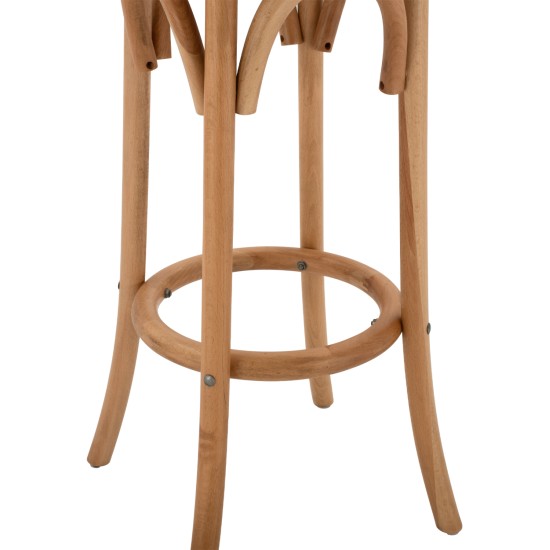 ΣΚΑΜΠΟ ΞΥΛΙΝΟ FAYE ΑΠΟ ΟΞΙΑ ΦΥΣΙΚΟ ΜΕ ΨΑΘΑ Φ36Χ70 HM8751.01 36x36x72 εκ.