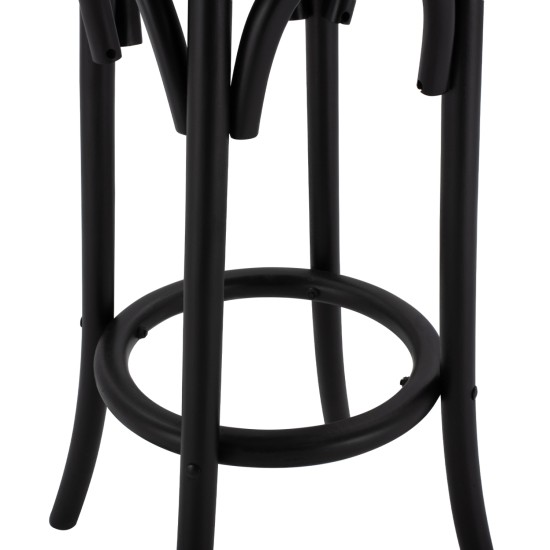 ΣΚΑΜΠΟ ΞΥΛΙΝΟ FAYE ΑΠΟ ΟΞΙΑ ΜΑΥΡΟ ΜΕ ΨΑΘΑ Φ36Χ70 HM8751.02