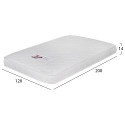 ΣΤΡΩΜΑ ΑΦΡΟΥ ΧΩΡΙΣ ΕΛΑΤΗΡΙΑ JORDY 120X200x15Y-- HM374.08  (ROLL PACKING) ΛΕΥΚΟ