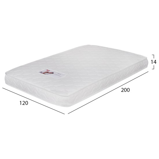 ΣΤΡΩΜΑ ΑΦΡΟΥ ΧΩΡΙΣ ΕΛΑΤΗΡΙΑ JORDY 120X200x15Y-- HM374.08  (ROLL PACKING) ΛΕΥΚΟ