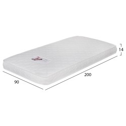 ΣΤΡΩΜΑ ΑΦΡΟΥ ΧΩΡΙΣ ΕΛΑΤΗΡΙΑ JORDY 90X200x15Y-- HM374.10  (ROLL PACKING) ΛΕΥΚΟ