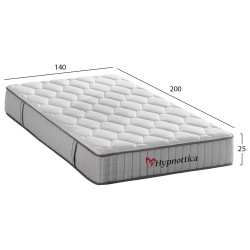 ΣΤΡΩΜΑ ΔΙΠΛΟ HYPNOTTICA HM748.04 POCKET SPRINGS--ΛΕΥΚΟ 140x200x25Υεκ.