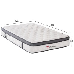 ΣΤΡΩΜΑ ΔΙΠΛΟ SILENTIUM HM749.04 POCKET SPRINGS--ΛΕΥΚΟ 140x200x30Υεκ.