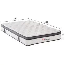 ΣΤΡΩΜΑ ΔΙΠΛΟ SILENTIUM HM749.05 POCKET SPRINGS--ΛΕΥΚΟ 150x200x30Υεκ.