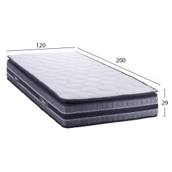 ΣΤΡΩΜΑ DREAMTOPIA FRANKLIN HM657.120 BONNELL SPRING ΜΕ ΑΝΩΣΤΡΩΜΑ 120x200x29Y εκ.