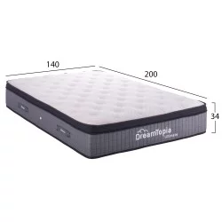 ΣΤΡΩΜΑ DREAMTOPIA, σειρά ULTIMATE HM661.110 POCKET SPRING ΜΕ ΑΝΩΣΤΡΩΜΑ 110X190x34Yεκ.