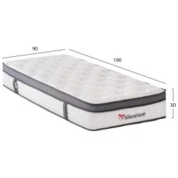 ΣΤΡΩΜΑ ΜΟΝΟ SILENTIUM HM749.01 POCKET SPRINGS--ΛΕΥΚΟ 90x190x30Υεκ.