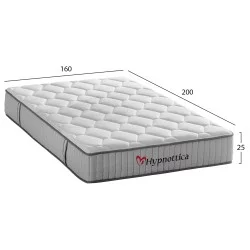 ΣΤΡΩΜΑ ΔΙΠΛΟ HYPNOTTICA HM748.06 POCKET SPRINGS--ΛΕΥΚΟ 160x200x25Υεκ.
