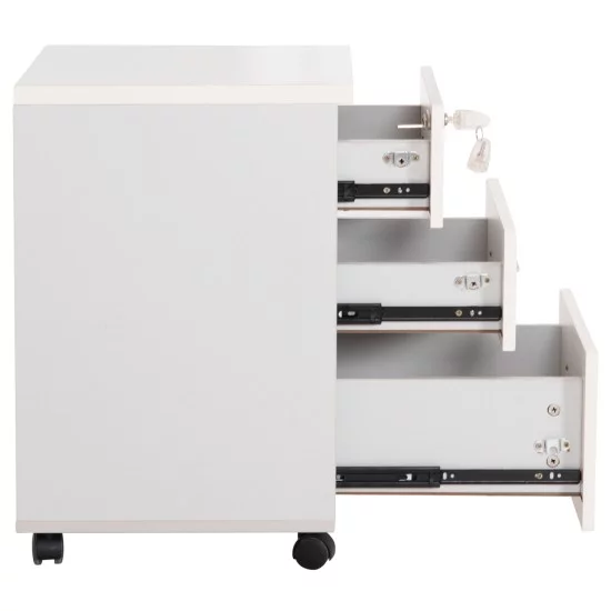 ΣΥΡΤΑΡΙΕΡΑ ΓΡΑΦΕΙΟΥ ΜΕ ΚΛΕΙΔΑΡΙΑ VANCE HM2159 ΛΕΥΚΗ ΜΕΛΑΜΙΝΗ-ΡΟΔΑΚΙΑ 39x40x60Υεκ.