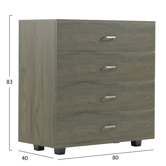 ΣΥΡΤΑΡΙΕΡΑ ΜΕΛΑΜΙΝΗΣ THORG ME 4 ΣΥΡΤΑΡΙΑ DARK OLIVE HM8996.05 80x40x83Υεκ.