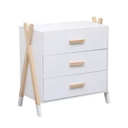 ΣΥΡΤΑΡΙΕΡΑ ΠΑΙΔΙΚH PASCHAL HM2493.03 ΜΕΛΑΜΙΝΗ-ΞΥΛΟ ΠΕΥΚΟΥ 76x40x80.5Υεκ