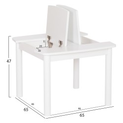 ΤΡΑΠΕΖΑΚΙ ΠΑΙΔΙΚΟ ΜΕ ΑΠΟΘ.ΧΩΡΟΥΣ RICKI HM18339.01 MDF & ΣΥΜΗΔΑ ΣΕ ΦΥΣΙΚΟ 65x65x47Υεκ