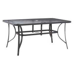 ΤΡΑΠΕΖΙ BRUNO 150X90Χ75Υεκ. ΜΕΤΑΛΛΙΚΟ ΟΡΘΟΓΩΝΙΟ ΚΑΦΕ ΜΕ ΤΡΥΠΑ ΟΜΠΡΕΛΑΣ Φ38 HM5145.12