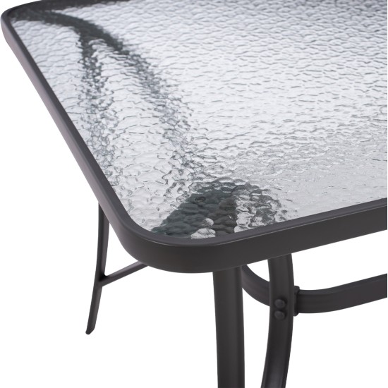 ΤΡΑΠΕΖΙ BRUNO 150X90Χ75Υεκ. ΜΕΤΑΛΛΙΚΟ ΟΡΘΟΓΩΝΙΟ ΓΚΡΙ ΜΕ ΤΡΥΠΑ ΟΜΠΡΕΛΑΣ Φ38  HM5145.11