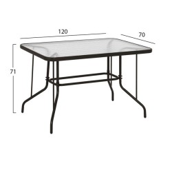 ΤΡΑΠΕΖΙ ADAM HM5679.02 ΜΕΤΑΛΛΙΚΟ ΚΑΦΕ ΜΕ ΓΥΑΛΙΝΗ ΕΠΙΦΑΝΕΙΑ 120Χ70Χ71Υεκ. ΤΡΑΠΕΖΙ ADAM HM5679.02 ΜΕΤΑΛΛΙΚΟ ΚΑΦΕ ΜΕ ΓΥΑΛΙΝΗ ΕΠΙΦΑΝΕΙΑ 120Χ70Χ71Υεκ.