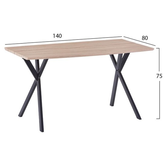 ΤΡΑΠΕΖΙ ALARICK HM8550.01 ΜΕ MDF ΕΠΙΦΑΝΕΙΑ SONAMA & ΜΕΤΑΛΛΙΚΑ ΠΟΔΙΑ 140X80X75Υ εκ. ΤΡΑΠΕΖΙ ALARICK HM8550.01 ΜΕ MDF ΕΠΙΦΑΝΕΙΑ SONAMA & ΜΕΤΑΛΛΙΚΑ ΠΟΔΙΑ 140X80X75Υ εκ.