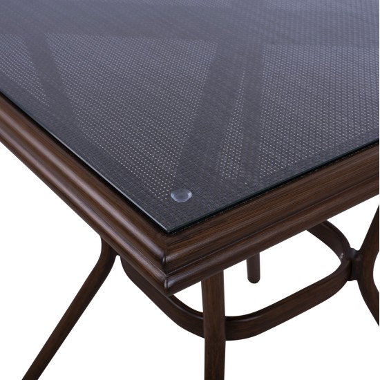 ΤΡΑΠΕΖΙ ΑΛΟΥΜΙΝΙΟΥ HARLOW 70X70X76 BAMBOO LOOK HM5568.01 ΛΕΥΚΗ ΠΑΤΙΝΑ ΜΕ ΓΥΑΛΙ ΤΡΑΠΕΖΙ ΑΛΟΥΜΙΝΙΟΥ HARLOW 70X70X76 BAMBOO LOOK HM5568.01 ΛΕΥΚΗ ΠΑΤΙΝΑ ΜΕ ΓΥΑΛΙ