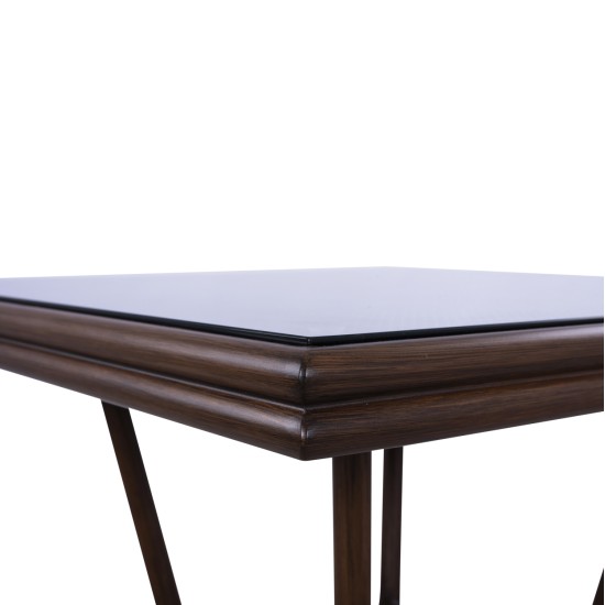 ΤΡΑΠΕΖΙ ΑΛΟΥΜΙΝΙΟΥ HARLOW 70X70X76 BAMBOO LOOK HM5568.01 ΛΕΥΚΗ ΠΑΤΙΝΑ ΜΕ ΓΥΑΛΙ ΤΡΑΠΕΖΙ ΑΛΟΥΜΙΝΙΟΥ HARLOW 70X70X76 BAMBOO LOOK HM5568.01 ΛΕΥΚΗ ΠΑΤΙΝΑ ΜΕ ΓΥΑΛΙ