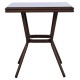 ΤΡΑΠΕΖΙ ΑΛΟΥΜΙΝΙΟΥ HARLOW 70X70X76Υ ΜΕ ΟΨΗ BAMBOO HM5568.03 ΚΑΦΕ ΜΕ ΓΥΑΛΙ