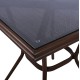ΤΡΑΠΕΖΙ ΑΛΟΥΜΙΝΙΟΥ HARLOW 70X70X76Υ ΜΕ ΟΨΗ BAMBOO HM5568.03 ΚΑΦΕ ΜΕ ΓΥΑΛΙ