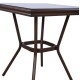 ΤΡΑΠΕΖΙ ΑΛΟΥΜΙΝΙΟΥ HARLOW 70X70X76Υ ΜΕ ΟΨΗ BAMBOO HM5568.03 ΚΑΦΕ ΜΕ ΓΥΑΛΙ