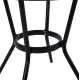 ΤΡΑΠΕΖΙ ΑΛΟΥΜΙΝΙΟΥ MOSES Φ70 BAMBOO LOOK HM5532.02 ΜΑΥΡΟ ΜΕ ΓΥΑΛΙ Φ70X76 εκ