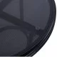 ΤΡΑΠΕΖΙ ΑΛΟΥΜΙΝΙΟΥ MOSES Φ70 BAMBOO LOOK HM5532.02 ΜΑΥΡΟ ΜΕ ΓΥΑΛΙ Φ70X76 εκ