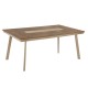 ΤΡΑΠΕΖΙ ΑΛΟΥΜΙΝΙΟΥ TABER HM5131.04 ΚΑΠΟΥΤΣΙΝΟ ΜΕ POLYWOOD TOP 200x100x75Υεκ