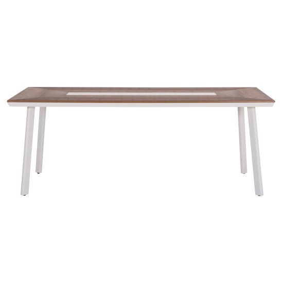 ΤΡΑΠΕΖΙ ΑΛΟΥΜΙΝΙΟΥ TABER HM5131.11 ΛΕΥΚΟ ΜΕ POLYWOOD TOP 200x100x75Υεκ