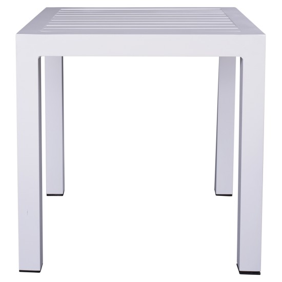 ΤΡΑΠΕΖΙ ΑΛΟΥΜΙΝΙΟΥ QIANA HM5402.01 ΛΕΥΚΟ 45x45x45,5Υ εκ.