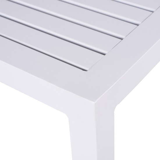 ΤΡΑΠΕΖΙ ΑΛΟΥΜΙΝΙΟΥ QIANA HM5402.01 ΛΕΥΚΟ 45x45x45,5Υ εκ.