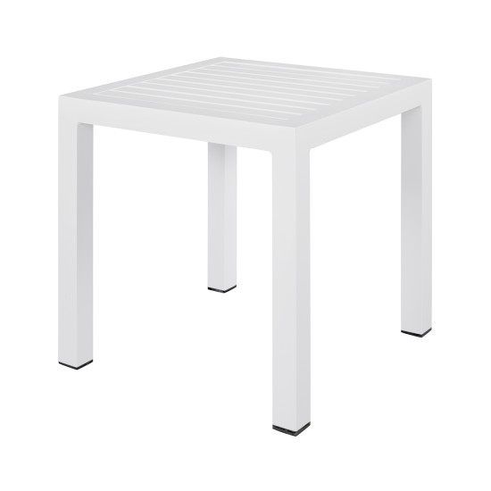 ΤΡΑΠΕΖΙ ΑΛΟΥΜΙΝΙΟΥ QIANA HM5402.01 ΛΕΥΚΟ 45x45x45,5Υ εκ.