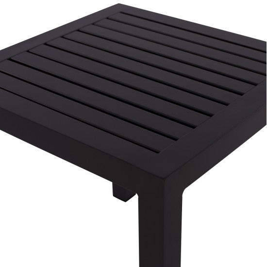 ΤΡΑΠΕΖΙ ΑΛΟΥΜΙΝΙΟΥ QIANA HM5402.02 ΓΚΡΙ 45x45x45,5Υ εκ.