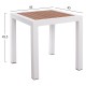 ΤΡΑΠΕΖΙ ΑΛΟΥΜΙΝΙΟΥ SABRA HM5403.01 ΛΕΥΚΟ ΜΕ POLYWOOD 45Χ45Χ45,5Y εκ.