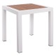 ΤΡΑΠΕΖΙ ΑΛΟΥΜΙΝΙΟΥ SABRA HM5403.01 ΛΕΥΚΟ ΜΕ POLYWOOD 45Χ45Χ45,5Y εκ.