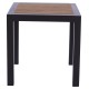 ΤΡΑΠΕΖΙ ΑΛΟΥΜΙΝΙΟΥ SABRA HM5403.02 ΓΚΡΙ ΜΕ POLYWOOD 45Χ45X45,5Yεκ.
