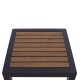 ΤΡΑΠΕΖΙ ΑΛΟΥΜΙΝΙΟΥ SABRA HM5403.02 ΓΚΡΙ ΜΕ POLYWOOD 45Χ45X45,5Yεκ.