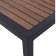 ΤΡΑΠΕΖΙ ΑΛΟΥΜΙΝΙΟΥ SABRA HM5403.02 ΓΚΡΙ ΜΕ POLYWOOD 45Χ45X45,5Yεκ.