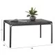 ΤΡΑΠΕΖΙ ΑΛΟΥΜΙΝΙΟΥ RACHEL HM6339.01 ΓΚΡΙ 150x80x75Υεκ.
