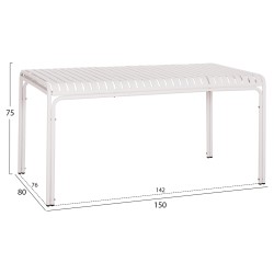 ΤΡΑΠΕΖΙ ΑΛΟΥΜΙΝΙΟΥ RACHEL HM6339.02 ΛΕΥΚΟ 150x80x75Υεκ. ΤΡΑΠΕΖΙ ΑΛΟΥΜΙΝΙΟΥ RACHEL HM6339.02 ΛΕΥΚΟ 150x80x75Υεκ.