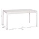 ΤΡΑΠΕΖΙ ΑΛΟΥΜΙΝΙΟΥ RACHEL HM6339.02 ΛΕΥΚΟ 150x80x75Υεκ.