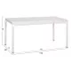 ΤΡΑΠΕΖΙ ΑΛΟΥΜΙΝΙΟΥ RACHEL HM6339.02 ΛΕΥΚΟ 150x80x75Υεκ.
