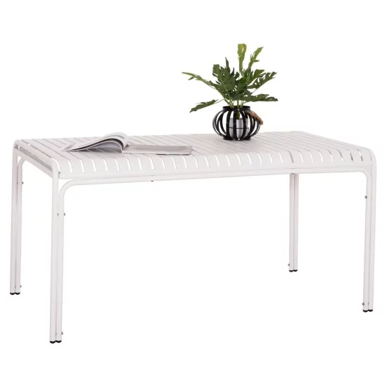ΤΡΑΠΕΖΙ ΑΛΟΥΜΙΝΙΟΥ RACHEL HM6339.02 ΛΕΥΚΟ 150x80x75Υεκ.