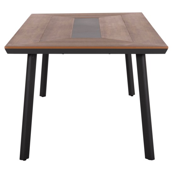 ΤΡΑΠΕΖΙ ΑΛΟΥΜΙΝΙΟΥ TABER ΜΕ POLYWOOD 200X100 ΓΚΡΙ HM5131.12