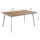 ΤΡΑΠΕΖΙ ΑΛΟΥΜΙΝΙΟΥ TABER ΜΕ POLYWOOD HM5132.11 ΛΕΥΚΟ 160x92x72Υ