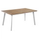 ΤΡΑΠΕΖΙ ΑΛΟΥΜΙΝΙΟΥ TABER ΜΕ POLYWOOD HM5132.11 ΛΕΥΚΟ 160x92x72Υ