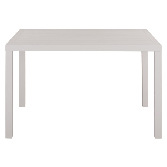 ΤΡΑΠΕΖΙ ΑΛΟΥΜΙΝΙΟΥ SAHIRA ΣΕ ΛΕΥΚΗ ΑΠΟΧΡΩΣΗ 120Χ80X75,5Υεκ. HM5570.01