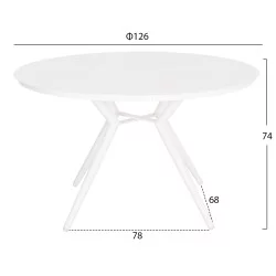 ΤΡΑΠΕΖΙ ΑΛΟΥΜΙΝΙΟΥ ΣΤΡΟΓΓΥΛΟ HIGER HM6290.02 Φ126x74Υεκ.