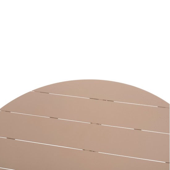 ΤΡΑΠΕΖΙ ΑΛΟΥΜΙΝΙΟΥ ΣΤΡΟΓΓΥΛΟ HIGER HM6290.04 ΚΑΠΟΥΤΣΙΝΟ Φ126x74Υεκ.